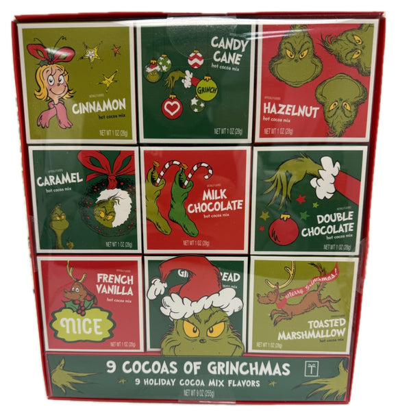 9 flavors of Grinchmas Hot Cocoa