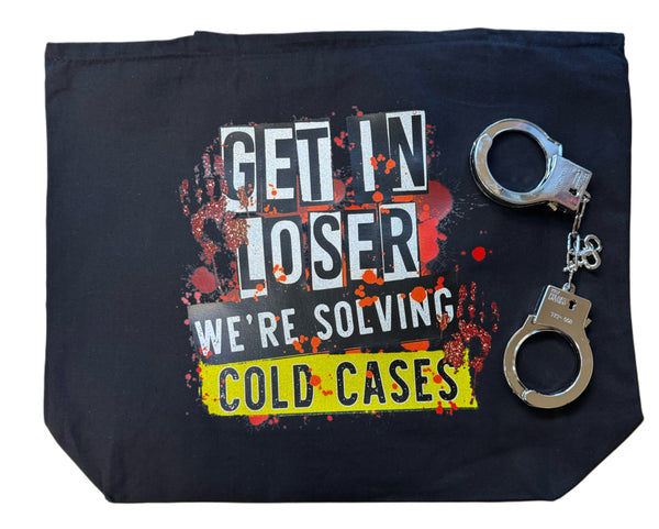 Cold Case Files Tote (doesn’t include handcuffs)